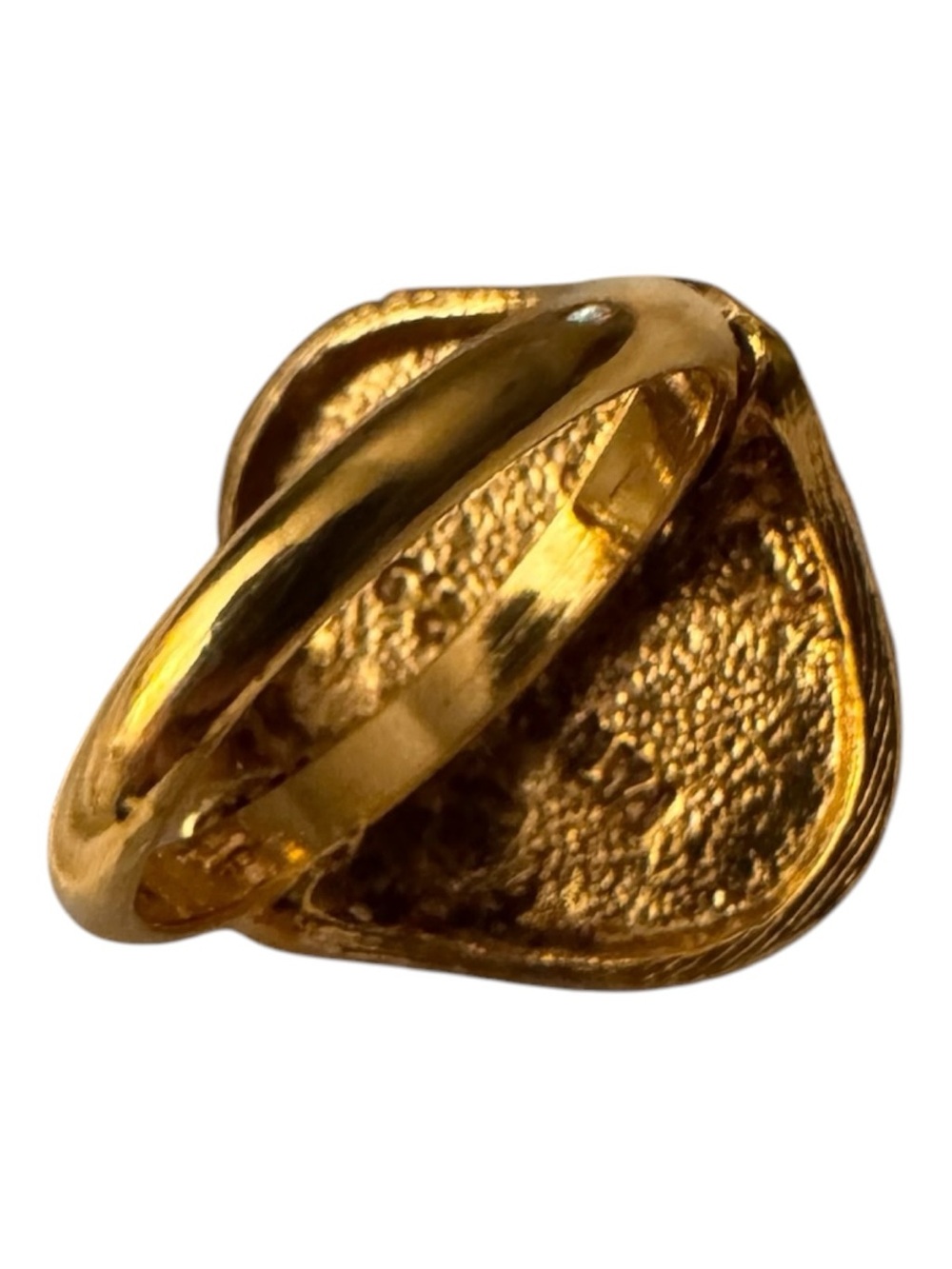 Vintage Gold Filled Filagree Ring With Carnelian Lucite Cabochon NWOB - Picture 4 of 8